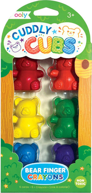 Ooly - cuddly cubs - 6 krijtjes - teddybeer vorm