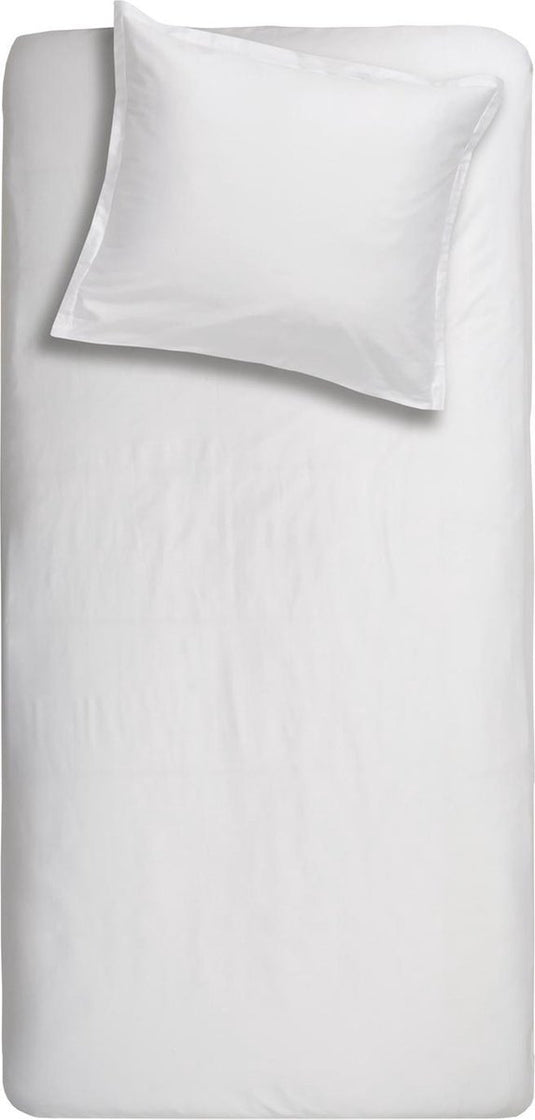 Cinderella sundays dekbedovertrek - 1 persoons - satijn - 140 x 200 220 cm - wit + 1 kussensloop 60x70