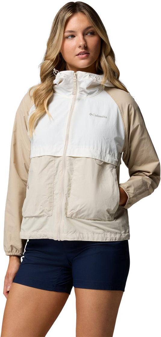 Columbia spire valley™ windbreaker dames outdoorjas - dark stone, sea salt, ancient fossil