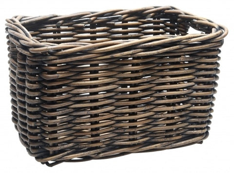 rattan bicycle basket new looxs brisbane large 39 liters 46 x 33 x 26 cm - brown
