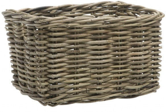 rattan bicycle basket new looxs brisbane large 39 liters 46 x 33 x 26 cm - gray