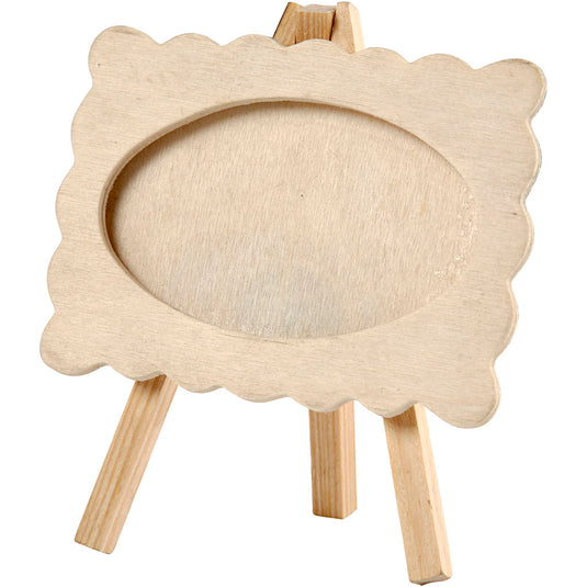 Creativ company houten fotolijst op ezel, 13,2x11,5cm