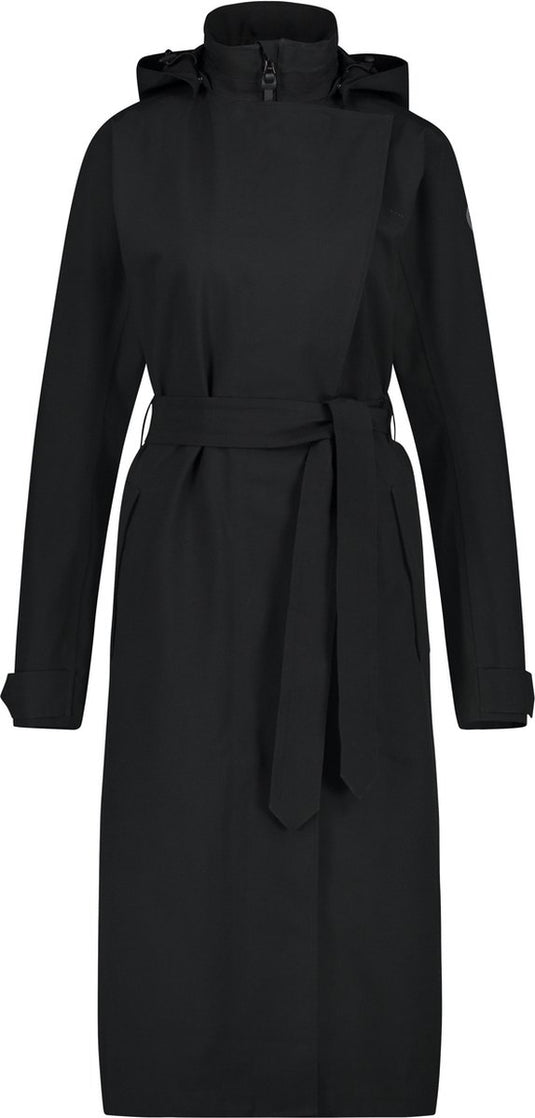 Agu trench coat long regenjas urban outdoor dames - zwart - s