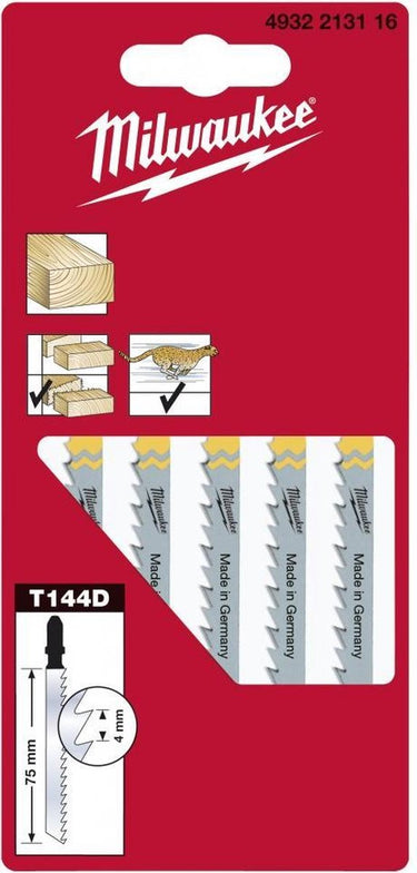 Milwaukee 4932213116 t 144 d hcs decoupeerzaagblad - snel - hout (5st) - t 144 d