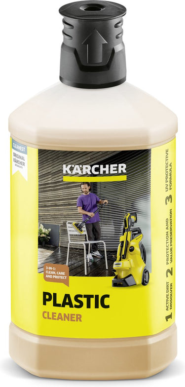 Kärcher kunststofreiniger rm 613, 1 liter reinigingsmiddel plug 'n clean - hogedrukreiniger - 3-in-1 reiniger