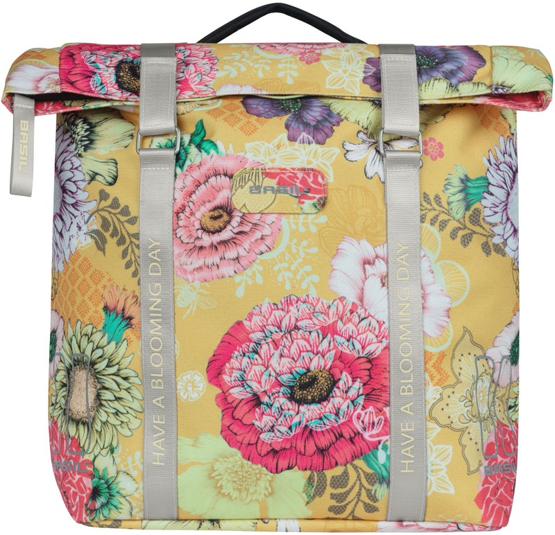 Load image into Gallery viewer, Basil Bloom Field dubbele fietstas, waterdicht, honey yellow, 35L
