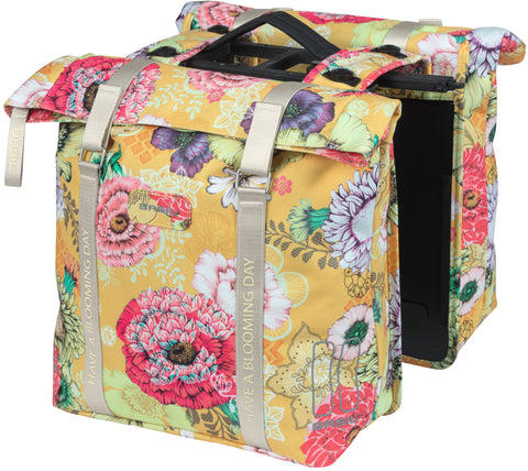 Basil Bloom Field - double bicycle bag MIK - 28-35 liters - yellow