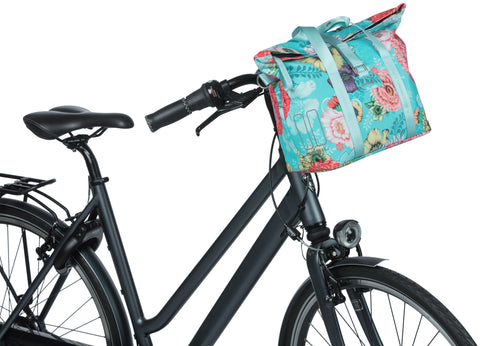 Basil Bloom Field - bicycle handbag - 8-11 liters - front/back - blue