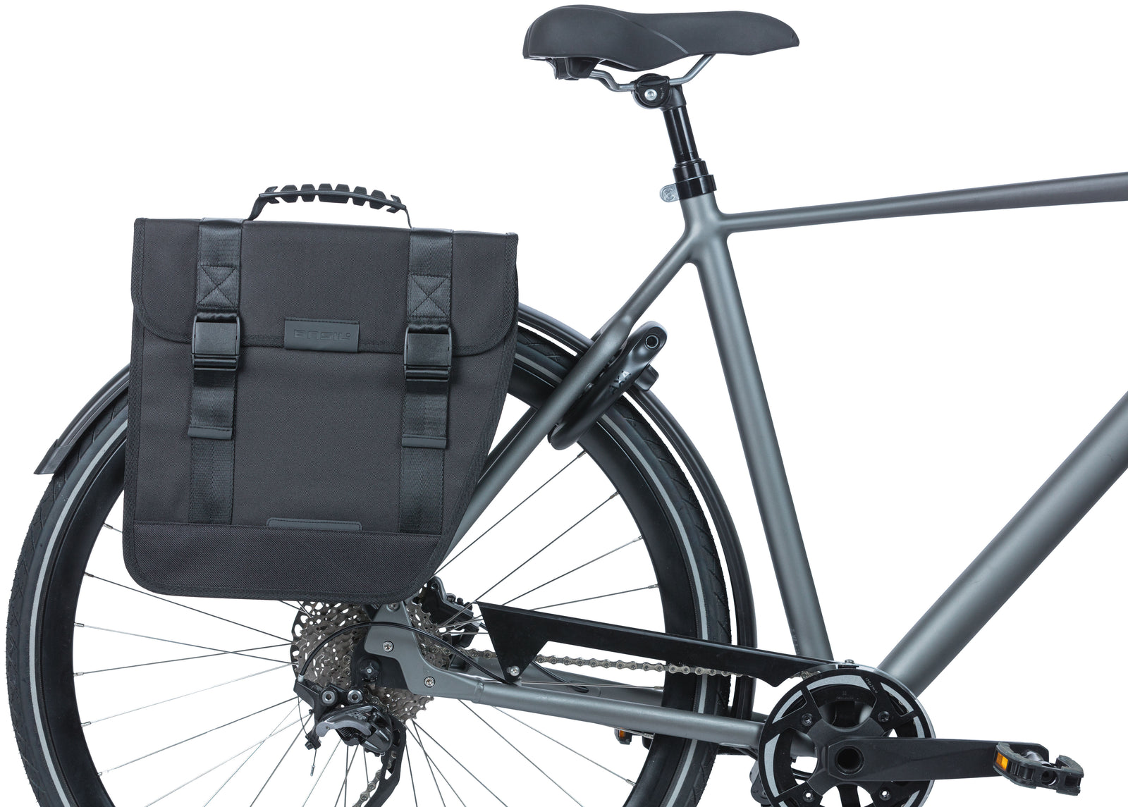 Basil Tour Right - single pannier - 14 liters - black