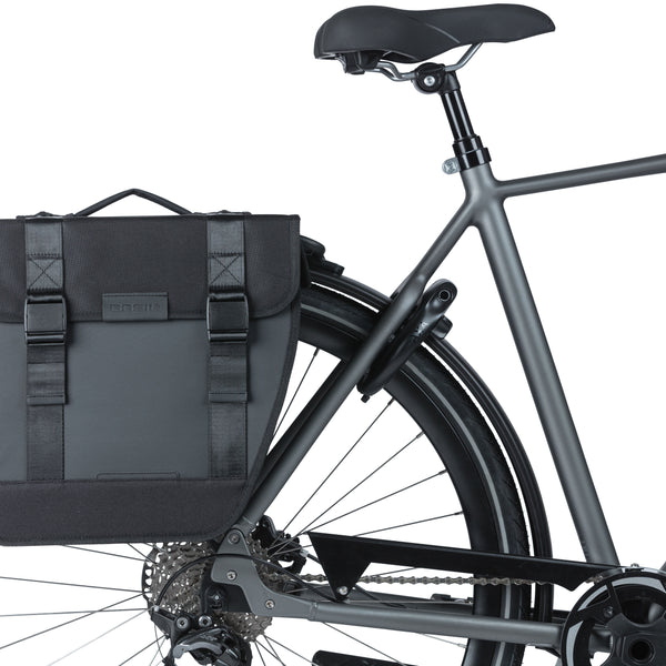 Basil Tour Waterproof - double bicycle bag MIK - 28 liters - black