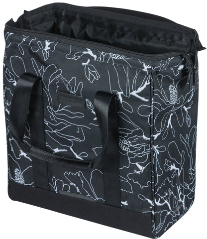 Basil Grand Flower - bicycle shopper - 23 liters - black