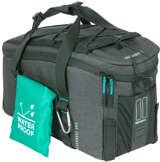Basil Discovery 365D Bagagedragertas M - Zwart, waterafstotend, 9L, unisex, sportief