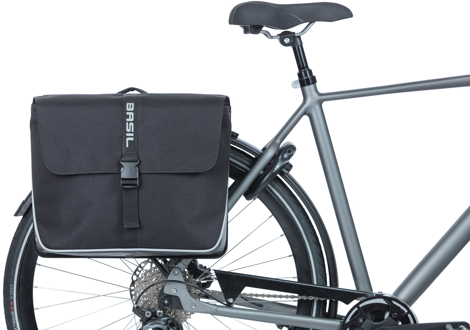 Basil Forte - double bicycle bag MIK - 35 liters - black