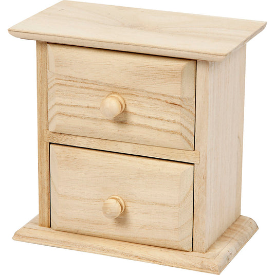 Creativ company houten ladenkastje met twee laden