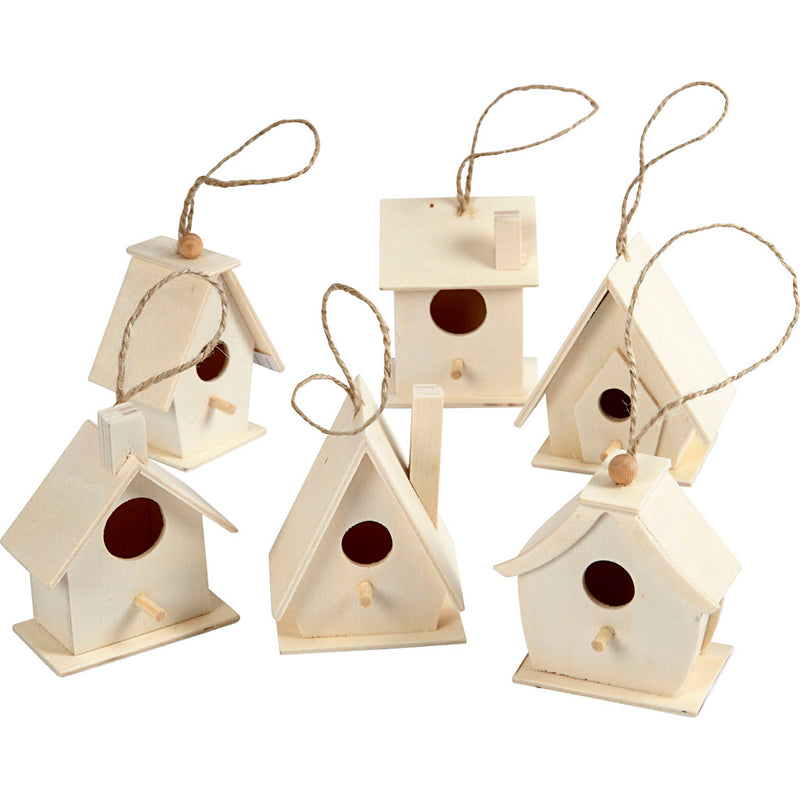 Load image into Gallery viewer, Creativ company vogelhuis hout 7cm, 6st.
