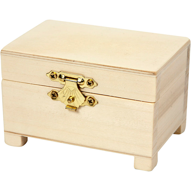 Load image into Gallery viewer, Creativ company houten kistje op pootjes met metalen sluiting
