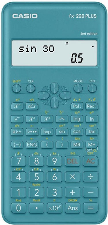 Casio fx-220 plus calculator pocket wetenschappelijke rekenmachine blauw