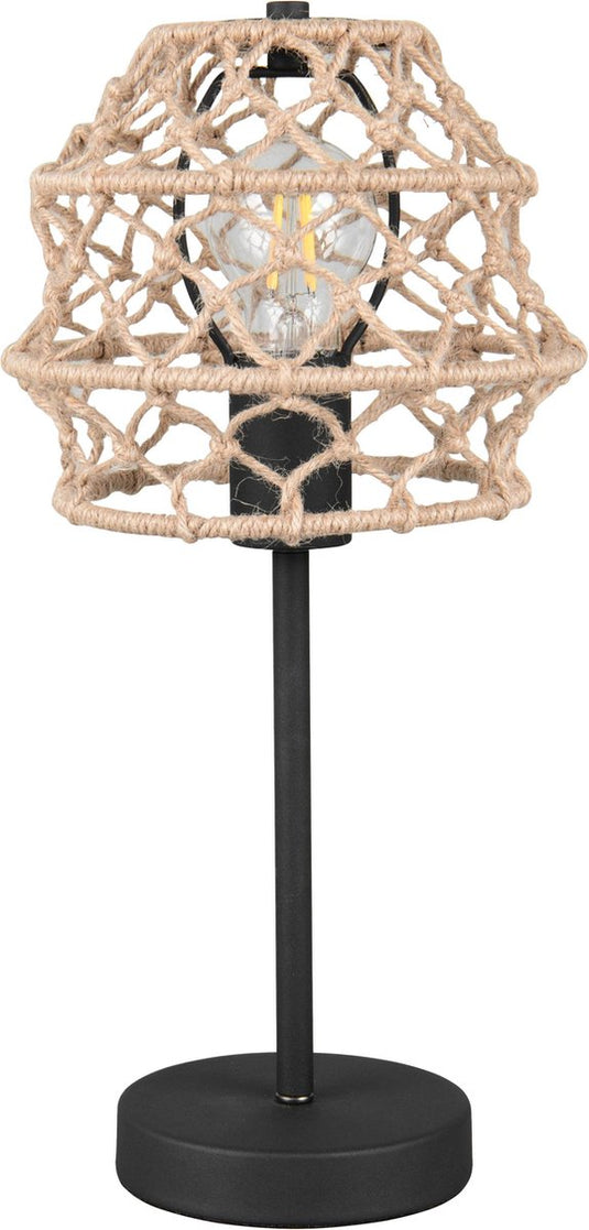 Rl live your light reality hive - tafellamp - zwart mat - excl. 1x e27 4 w - snoerschakelaar - casalum