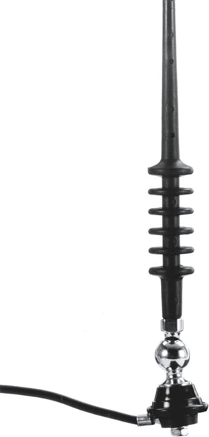 Carpoint antenne fiberglas – montage op dak of spatbord - instelbare hoek 0 - 180º - afschroefbare mast - lengte 80 cm - boorgat ø 5mm - inbouwdiepte 12mm - antenne kabel 130cm