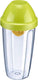 Westmark mixbeker shaker met citruspers en verwijderbare mengschijf, inhoud: 0,5 l, hoogte: 18,7 cm, kunststof, bpa-vrij, press + shake, kleur: doorzichtig groen geel, 30792270