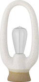Bloomingville - latifa draagbare lamp - batterij - wit - aardewerk