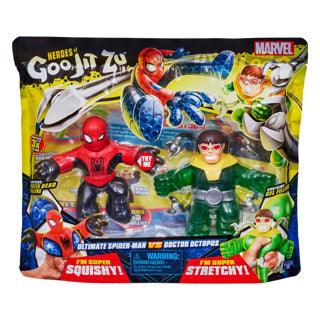 Goo jit zu marvel versus pack - spider-man vs doctor octopus - 2-pack stretchfiguren