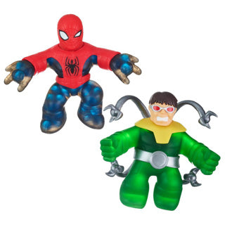 Goo jit zu marvel versus pack - spider-man vs doctor octopus - 2-pack stretchfiguren