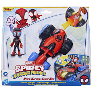 Load image into Gallery viewer, Hasbro Spidey and His Amazing Friends Glow Tech Web-Crawler en Spidey Actiefiguur
