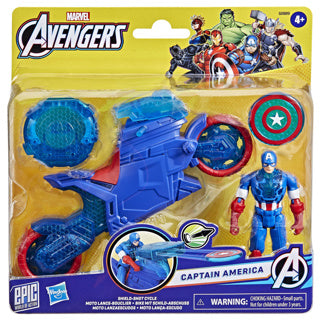 Load image into Gallery viewer, Hasbro marvel avengers epic world of action captain america shield-shot cycle - actiefiguur inclusief speelgoedmotorfiets
