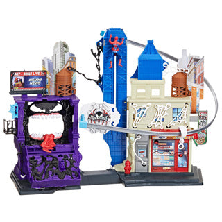 Marvel spider-man venomversus web slinging city, speelset voor kinderen, leeftijd 4+