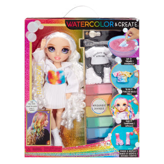 Rainbow high watercolor create modepop - paarse ogen