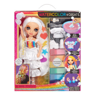 Rainbow high watercolor create-modepop - bruine ogen