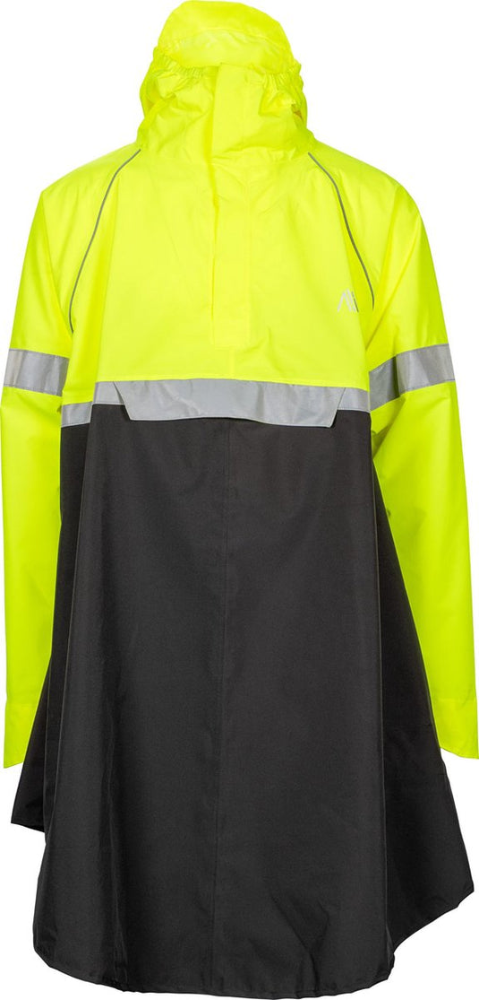 Ralka regenponcho met mouwen waterdicht ademend - volwassenen - extra zichtbaar - maat l xl