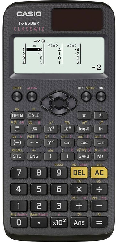 Casio fx-85dex - schoolrekenmachine - 12-cijferig display - zonne- en batterijvoeding - zwart