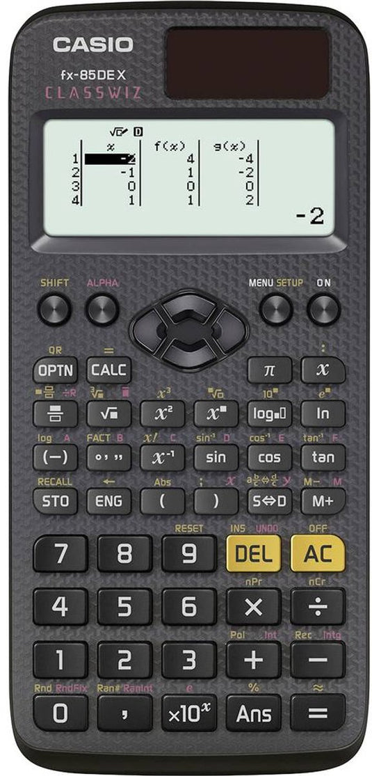 Casio fx-85dex - schoolrekenmachine - 12-cijferig display - zonne- en batterijvoeding - zwart