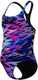Speedo hyperboom print medalist meisjes sportbadpak - kleurvast badpak meisjes - chloorbestendig zwempak meisjes - sportbadpak meisjes met medalist-bandjes - zwart roze - 152