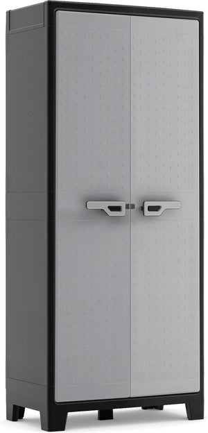 Kis keter titan hoge kast - 4 planken - 80x44x182cm - zwart grijs
