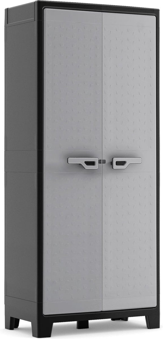 Kis keter titan hoge kast - 4 planken - 80x44x182cm - zwart grijs