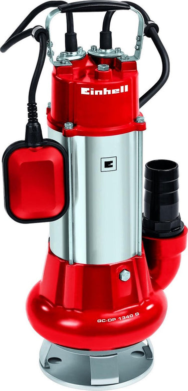 Einhell elektrische vuilwaterpomp gc-dp 1340 g - 1300 w - 23000 l u - vuil tot ø40 mm - traploos instelbare vlotterschakelaar - incl. touw van 6 m