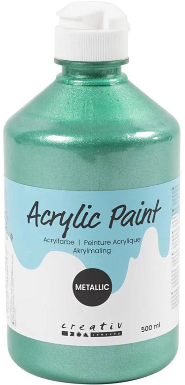 A-color creativ company kids acrylverf - metallic - 500 ml - groen