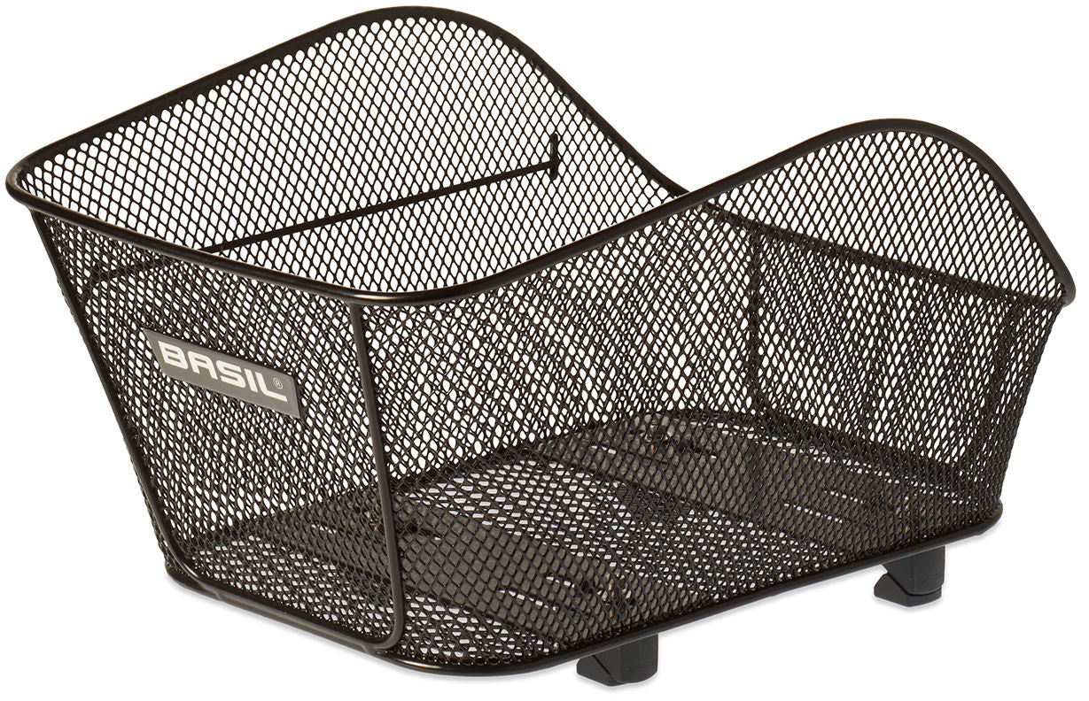 basil icon s - bicycle basket - on the back - black