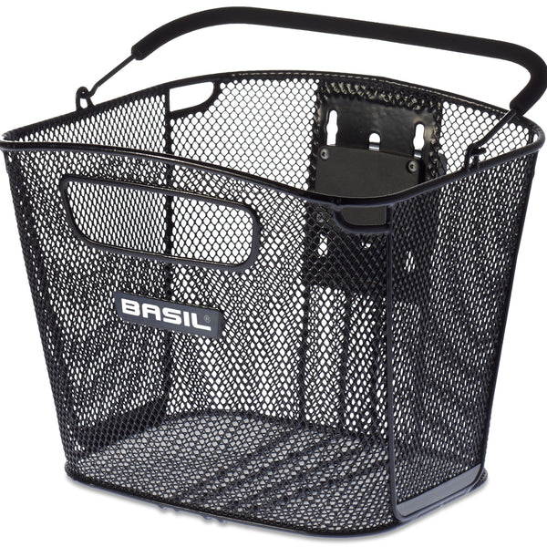 basil bold front kf - bicycle basket - front - black