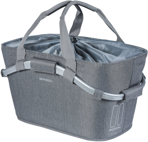 basil 2day carry all mik - bicycle basket - on the back - gray