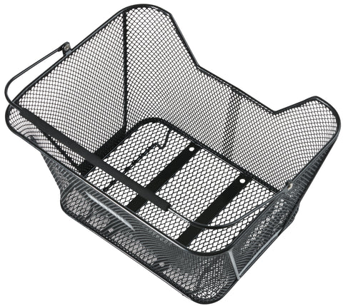 basil lesto - bicycle basket - on the back - black