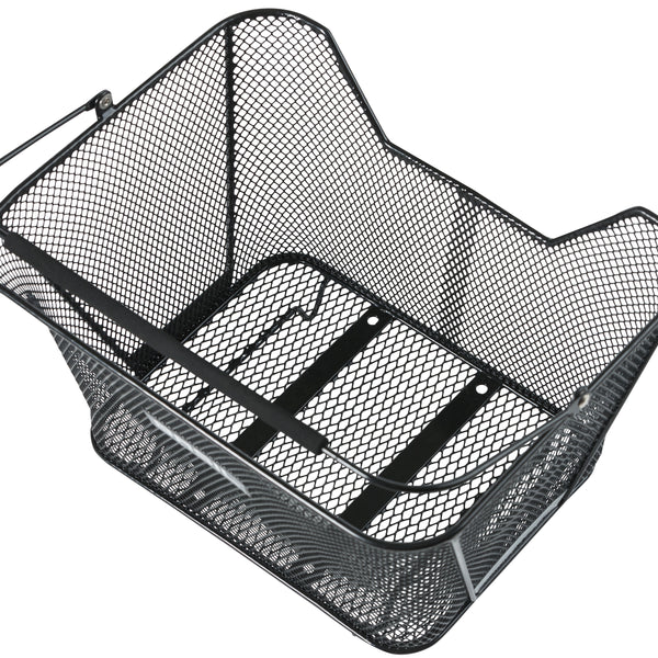 basil lesto - bicycle basket - on the back - black