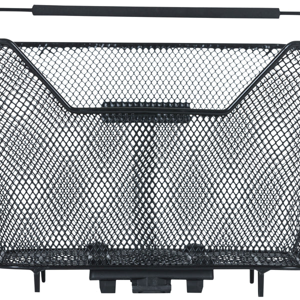 basil lesto mik - bicycle basket - on the back - black