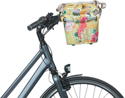 basil bloom field carry all kf – bicycle basket – front - yellow