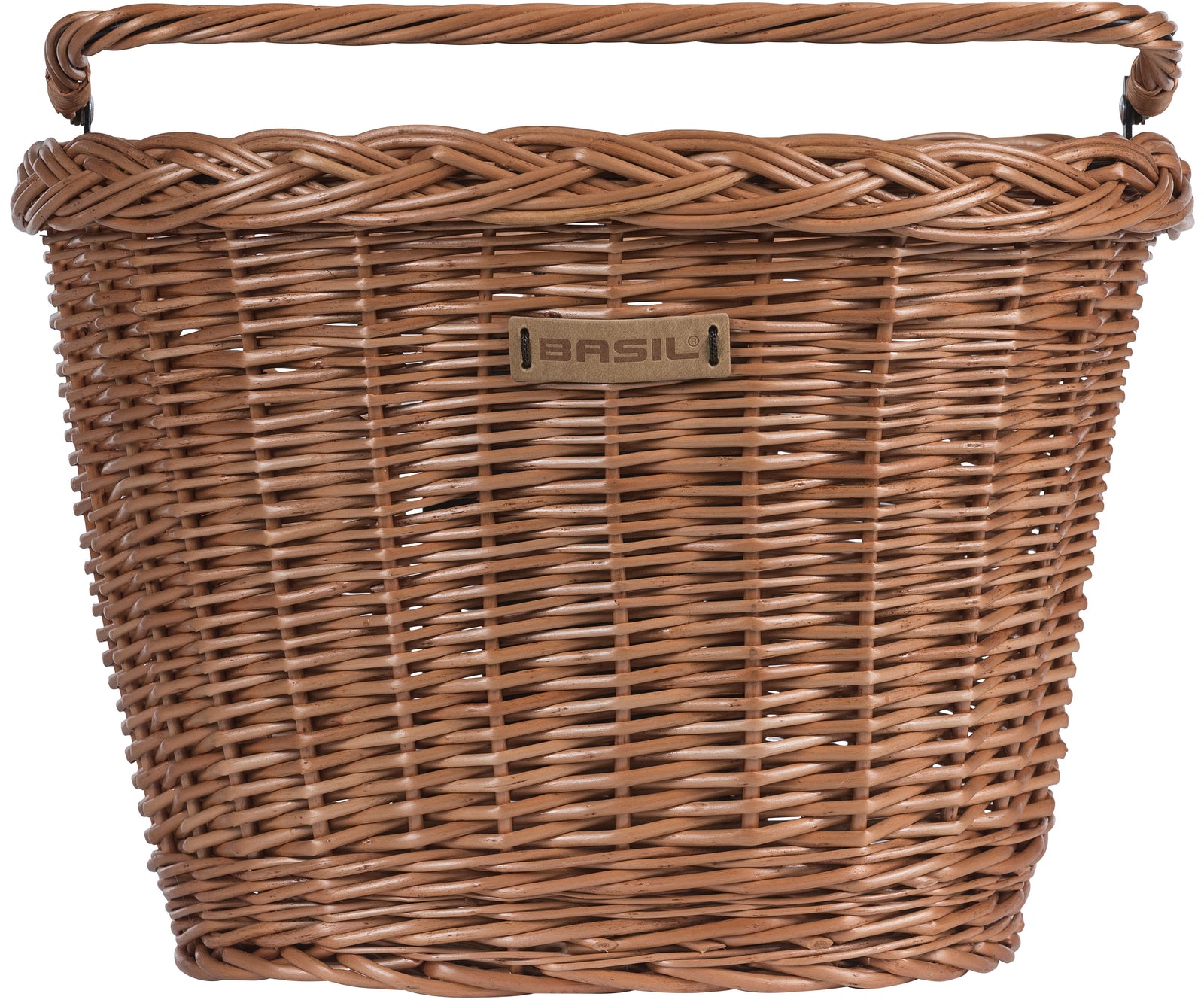 basil bremen wicker kf - bicycle basket - front - nature