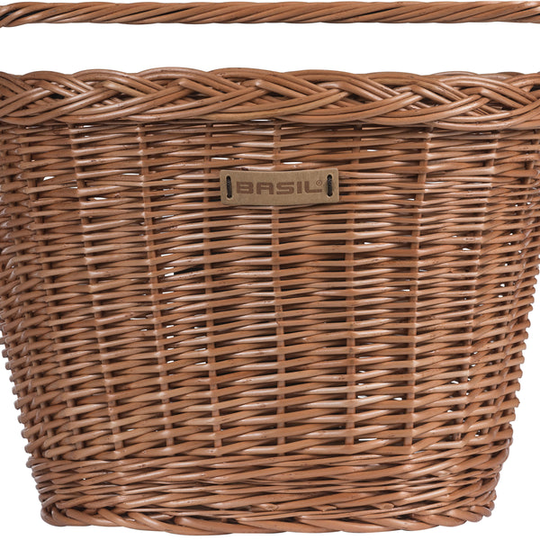 basil bremen wicker kf - bicycle basket - front - nature