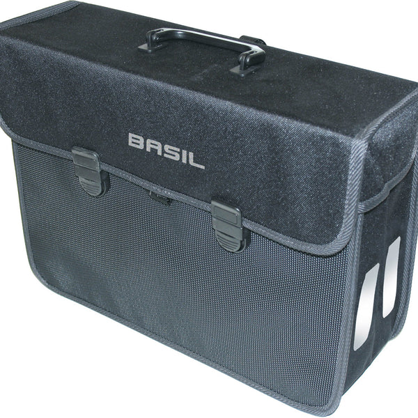 Basil Malaga XL - single pannier - 17 liters - black